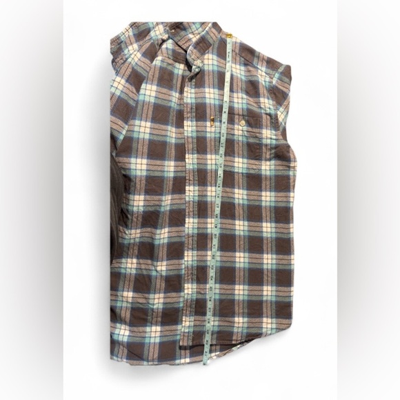 Plaid Flannel Button-Down Shirt Men Sz L Grunge SKU 23 - Picture 5 of 11